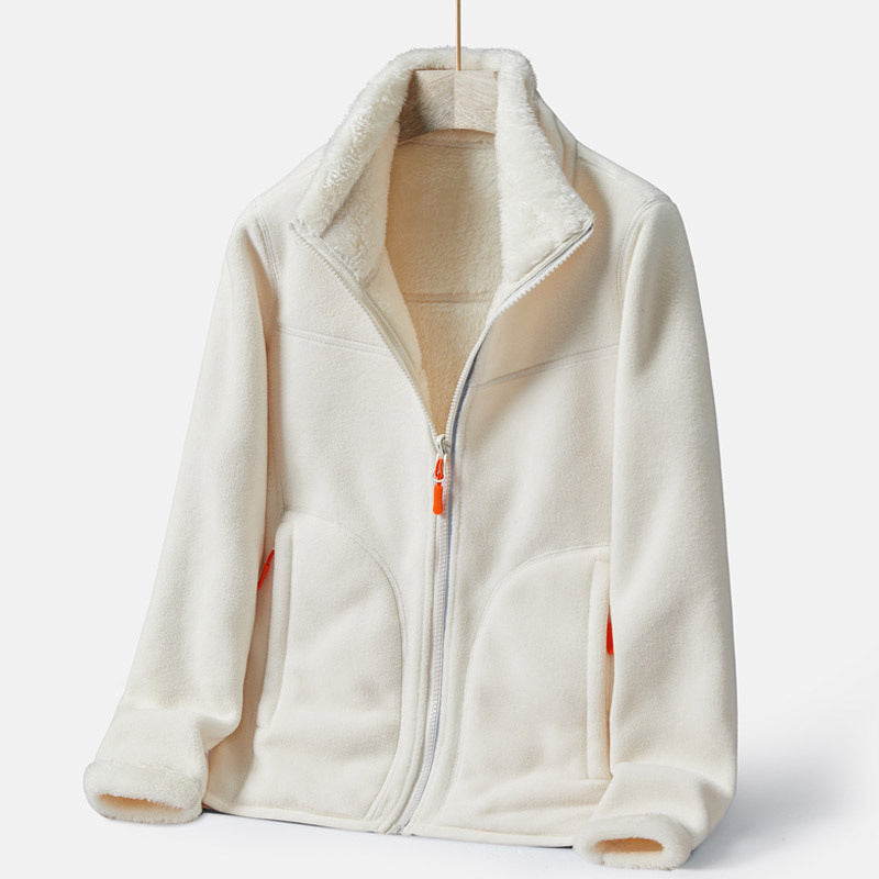 Women's Warm Fleece Zip-Up Jacket – Winter Collection