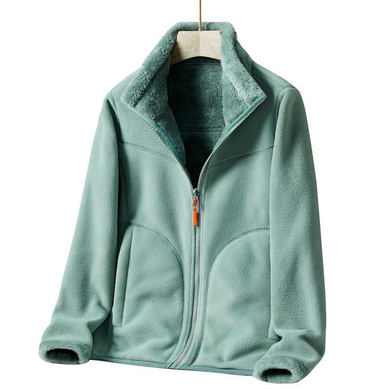 Women's Warm Fleece Zip-Up Jacket – Winter Collection