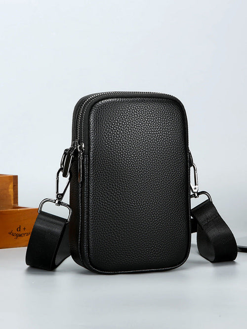 Men's First Layer Leather One-shoulder Crossbody Bag