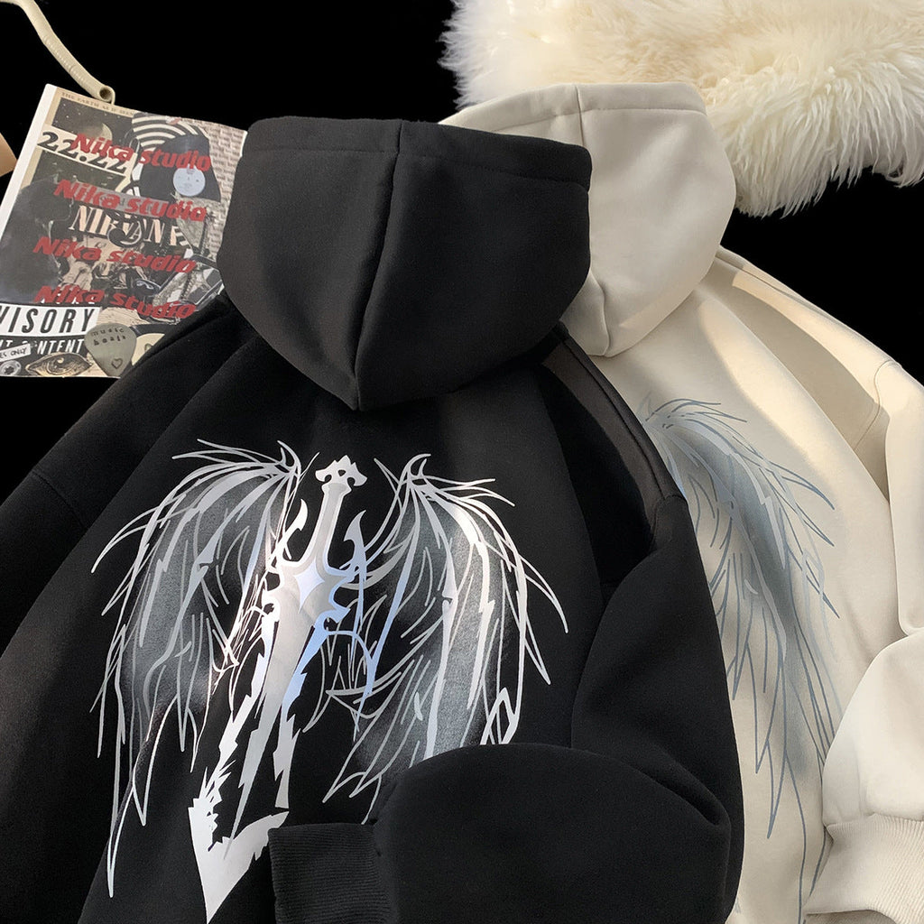 Relaxed-Fit Graphic Pullover Hoodie – Streetwear