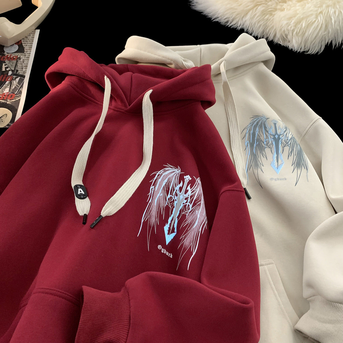 Relaxed-Fit Graphic Pullover Hoodie – Streetwear