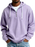 Men's Relaxed Fit Half-Zip Hoodie-Casual Streetwear