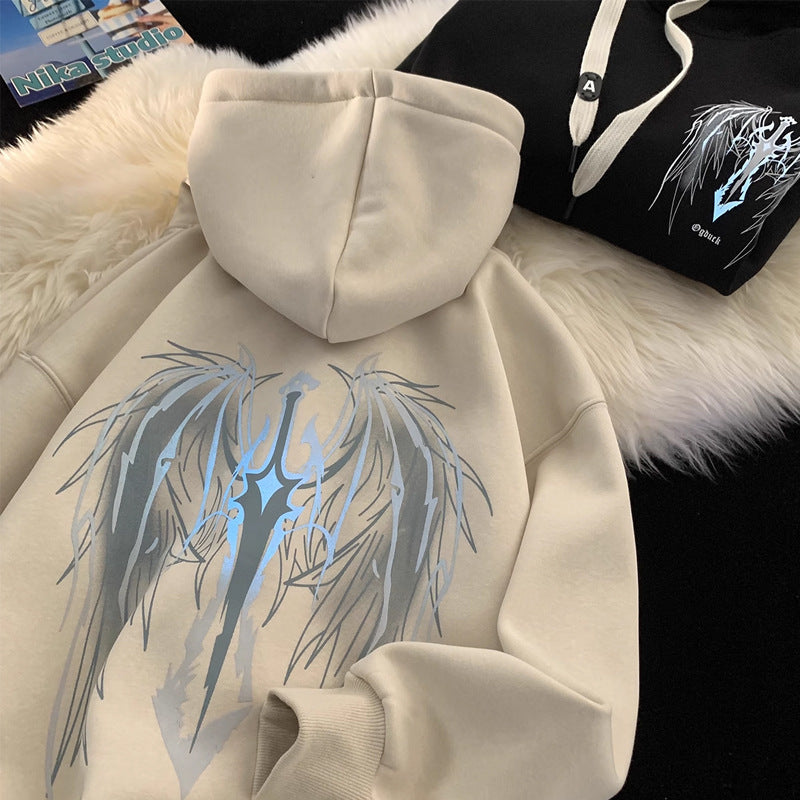 Relaxed-Fit Graphic Pullover Hoodie – Streetwear