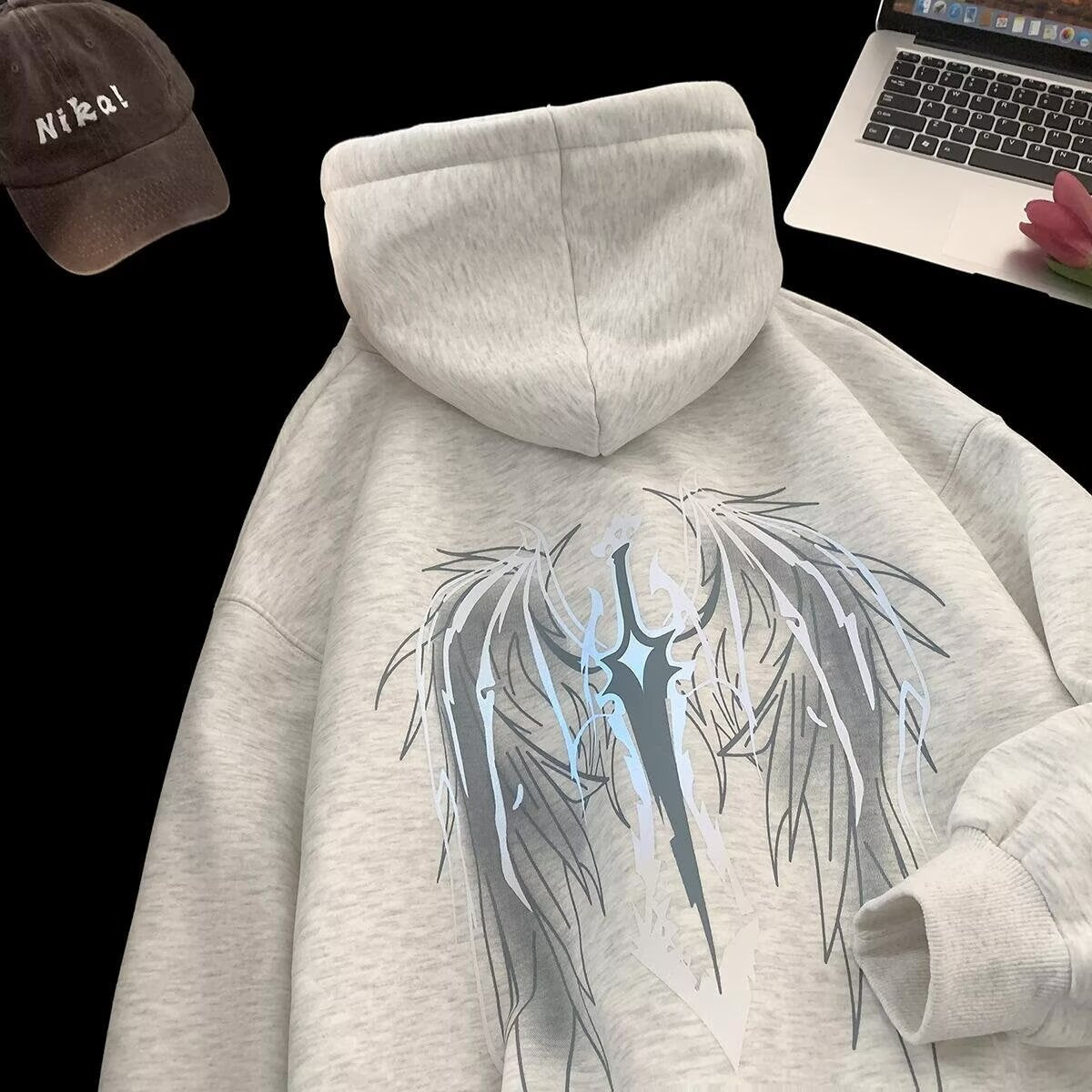Relaxed-Fit Graphic Pullover Hoodie – Streetwear