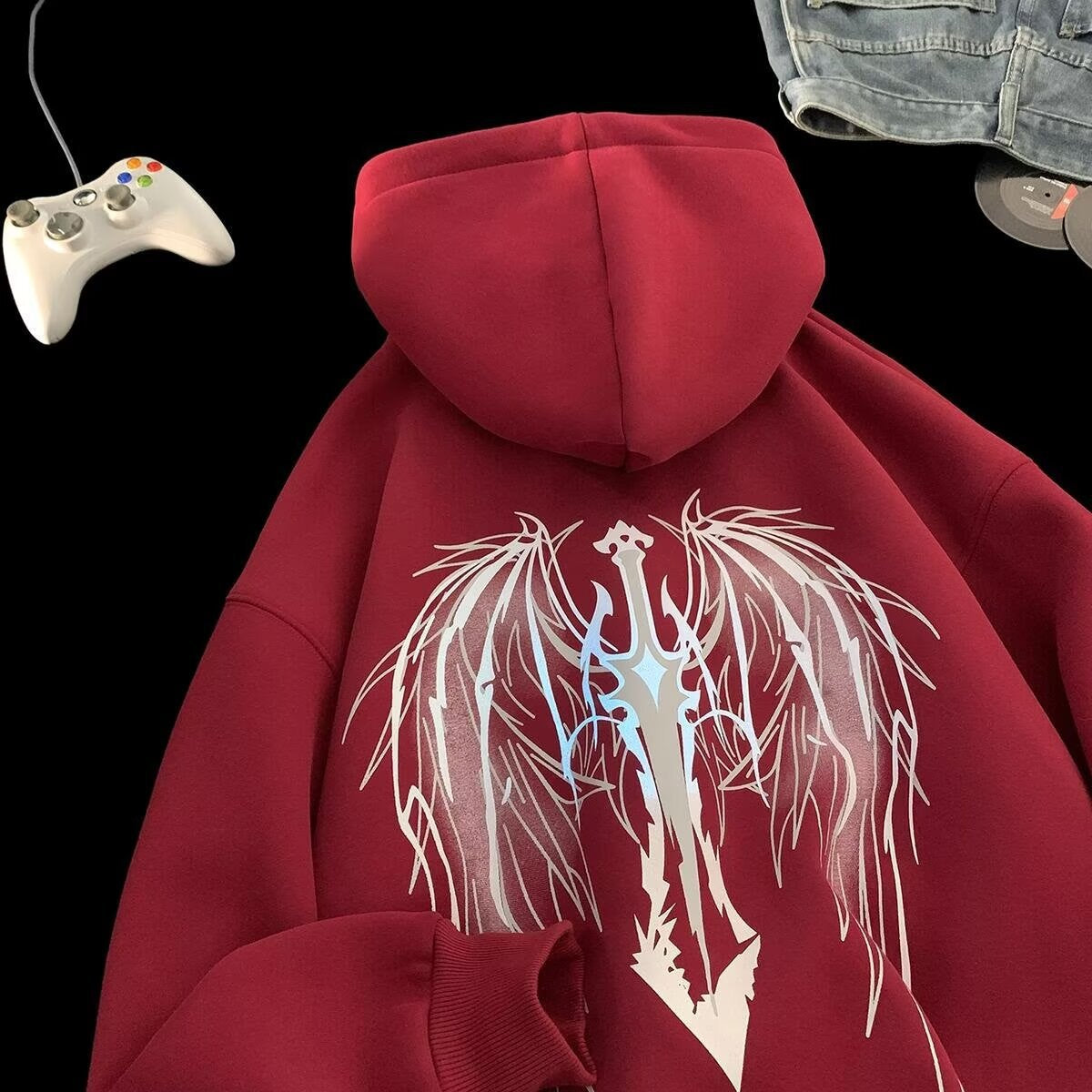 Relaxed-Fit Graphic Pullover Hoodie – Streetwear