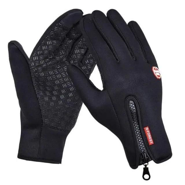 Unisex thermal touchscreen winter gloves in Black
